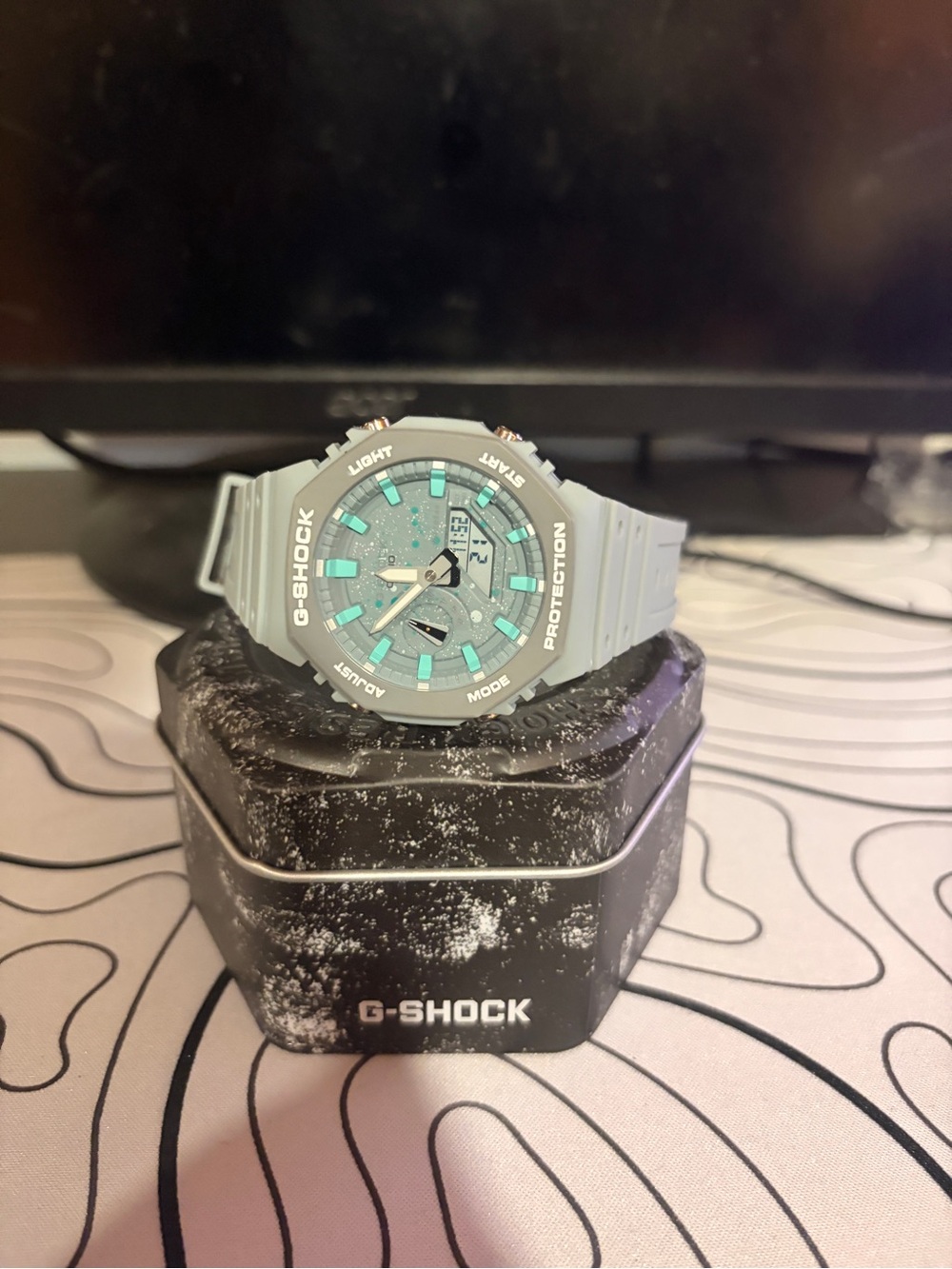 G-Shock Grey Resin Analog-Digital Watch
